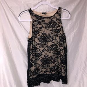 Floral lace tank top